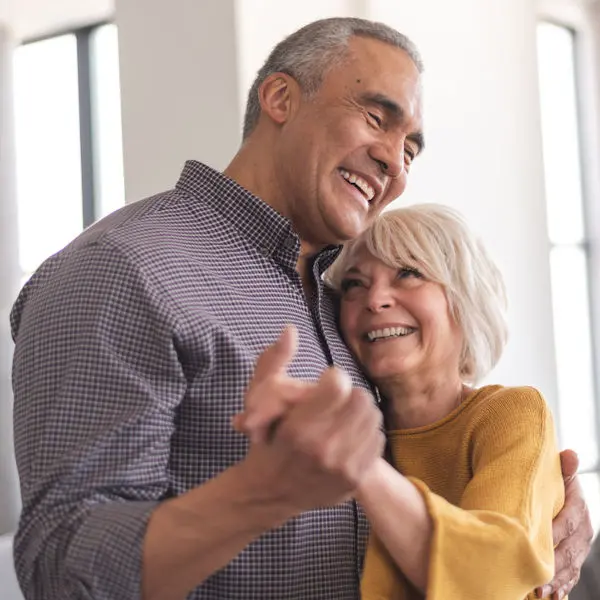 Senior couple dancing